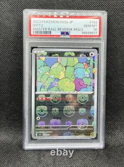 Ditto 132/165 Masterball PSA 10 Pokemon 151 Japanese Scarlet & Violet SSP