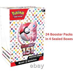 X4 Pokémon TCG 151 Scarlet and Violet Sealed Booster Bundles -24 Boosters SEALED