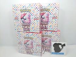 4 Boîtes ensemble Cartes Pokemon Écarlate & Violet 151 sv2a Booster Boîte scellée Japonaise