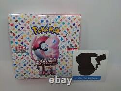 4 Boîtes ensemble Cartes Pokemon Écarlate & Violet 151 sv2a Booster Boîte scellée Japonaise