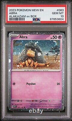 Abra/Kadabra Cosmos Holo PSA 10 Carte Pokémon Évaluée 151 Écarlate Violette