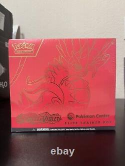 Boîte d'entraîneur élite du Centre Pokémon Scarlet & Violet ETB, scellée, NEUVE