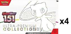 Collection Ultra Premium Pokemon 151 SCARLET & VIOLET Boîte scellée de 4 cases