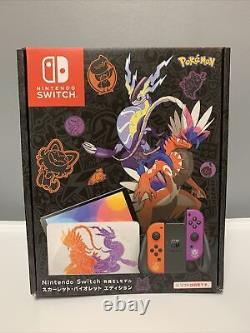 Console Nintendo Switch OLED Édition Pokémon Scarlet & Violet NEUF! VENDEUR AMÉRICAIN