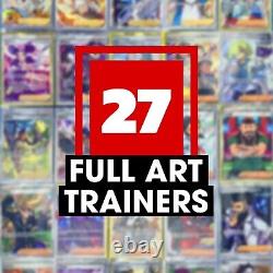 LOT DE 27 Entraîneurs en Art Complet (Épée et Bouclier + Écarlate et Violet) Pokémon JCC TB
