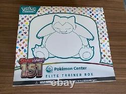Pokémon TCG Écarlate & Violet-151 Boîte d'Entraîneur d'Élite du Centre Pokémon + Promo